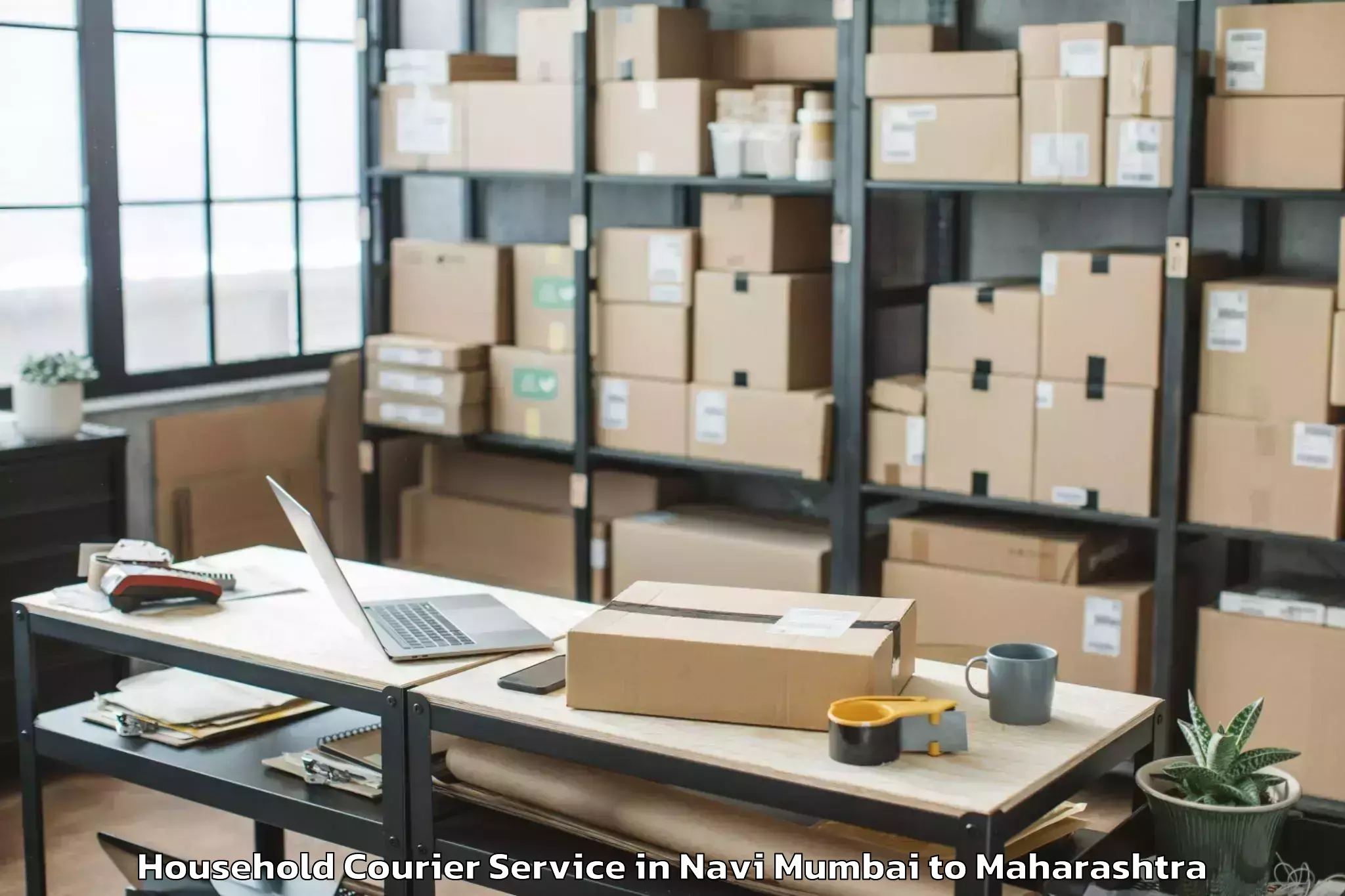 Trusted Navi Mumbai to Kalas Household Courier